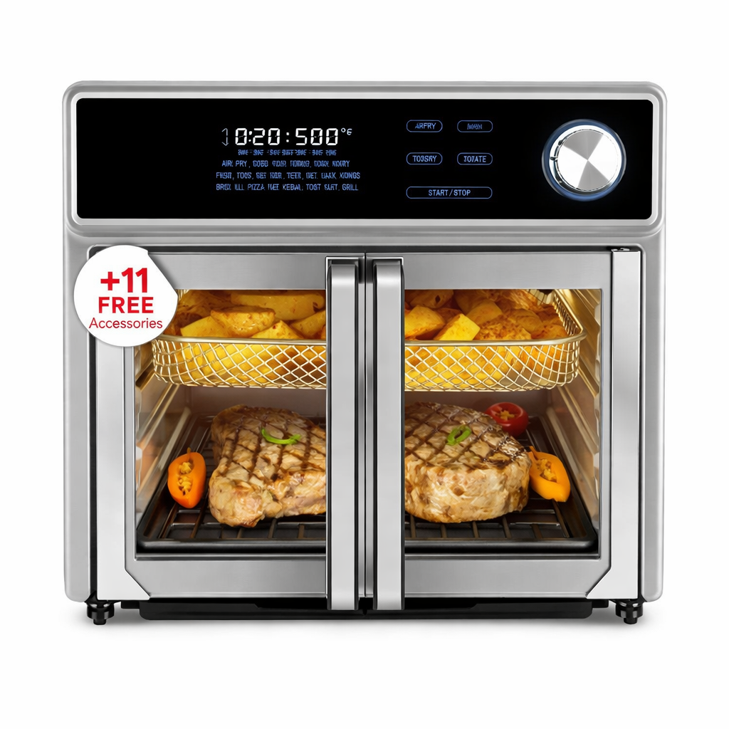 26-Quart Air Fryer Oven | 10-In-1 Stainless Steel Toaster Combo | 1700W 360° Heating