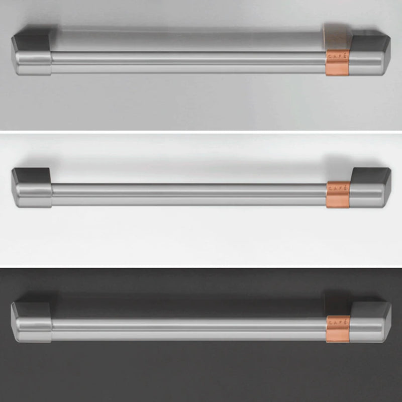 Standard-Depth 27.8-Cu Ft 4 -Door 36-In Wide Smart Compatible French Door Refrigerator with Ice Maker with Water and Ice Dispenser ( Matte White with Brushed Bronze Handles ) ENERGY STAR Certified