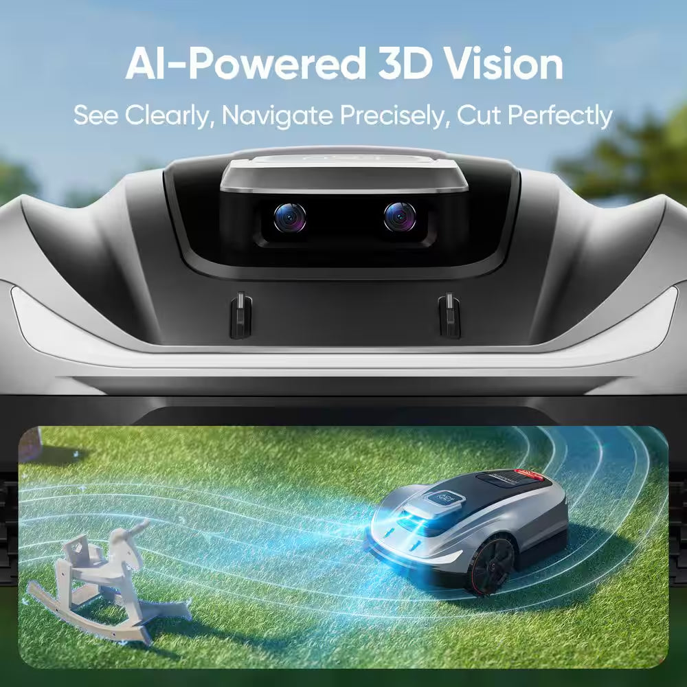 X5 Wireless 8 In. Robot Lawn Mower 0.5 Acre / 21500 Sq. Ft., All-Wheel-Drive, App Control, AI Obstacle Avoidance and RTK