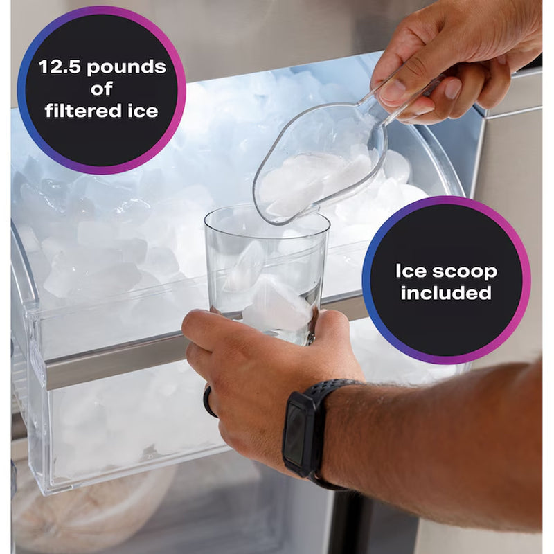 Profile Standard-Depth 28-Cu Ft 4 -Door 36-In Wide Smart Compatible French Door Refrirator with Ice Maker with Water Dispenser and Door within Door ( Finrprint-Resistant Stainless Steel ) ENERGY STAR Certified