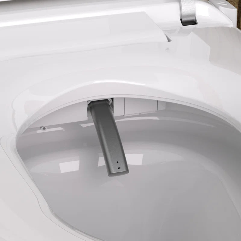 Nordic Smart Toilet with Bidet and Auto-Open Lid, Soft-Closing Heat Seat, Tankless 1.28 Gallons Auto Dual Flush, Massage Clean, Warm Wash/Dryer, Aroma Diffuser, Remote Control