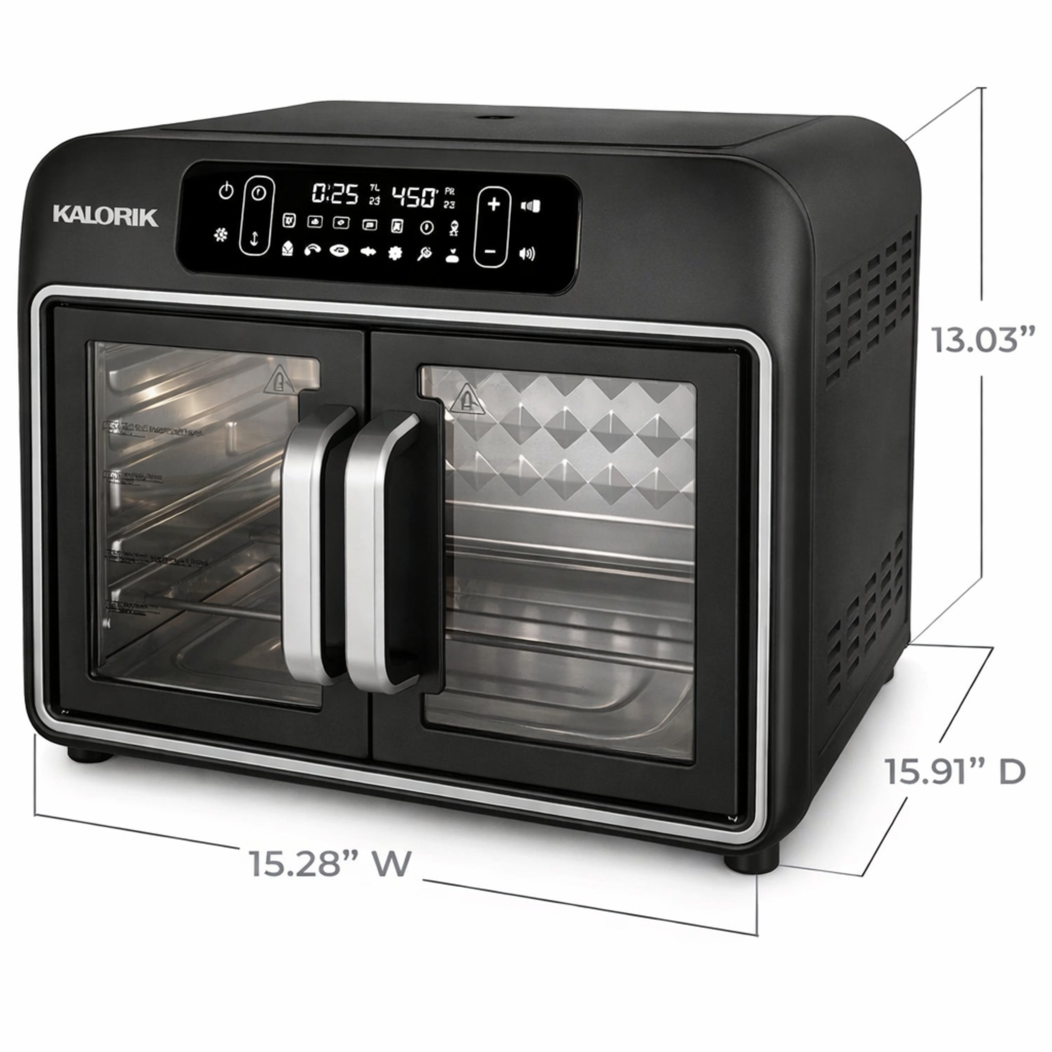 26-Quart Air Fryer Convection Oven, Dual Speed Fan, 14 Smart Presets, 1700W, Black