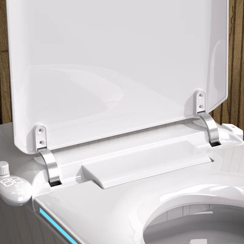 Nordic Smart Toilet with Bidet and Auto-Open Lid, Soft-Closing Heat Seat, Tankless 1.28 Gallons Auto Dual Flush, Massage Clean, Warm Wash/Dryer, Aroma Diffuser, Remote Control