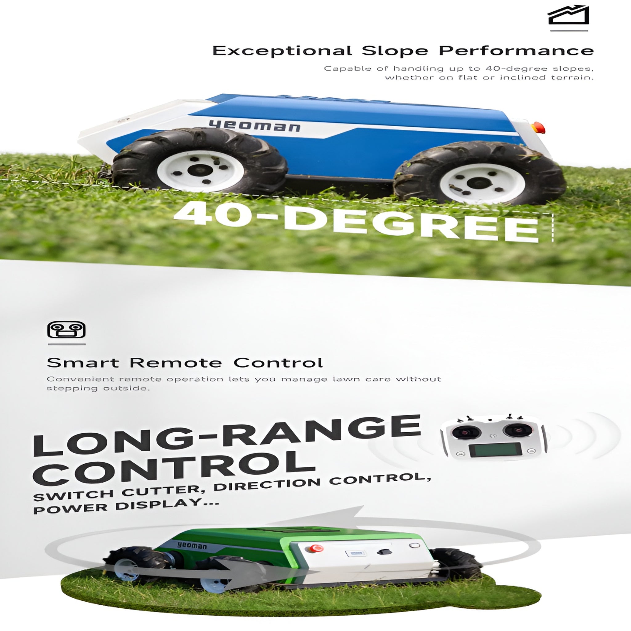 Garden Robot Lawn Mower Remote Control Wireless Grass Cutting 400Mm Mowing Robot Smart Lawn Mowers Robot for Home