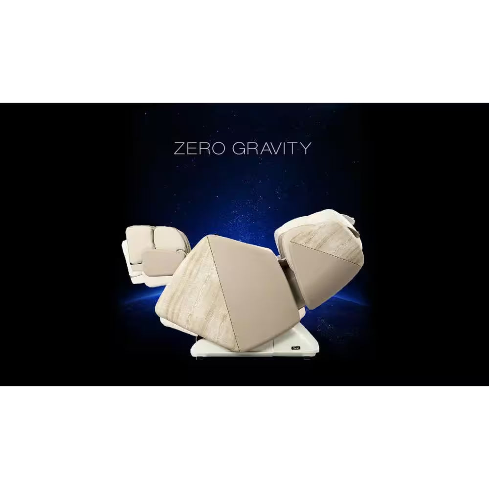 Pro Soho Series Brown Faux Leather Reclining 4D Massage Chair with Bluetooth Speakers